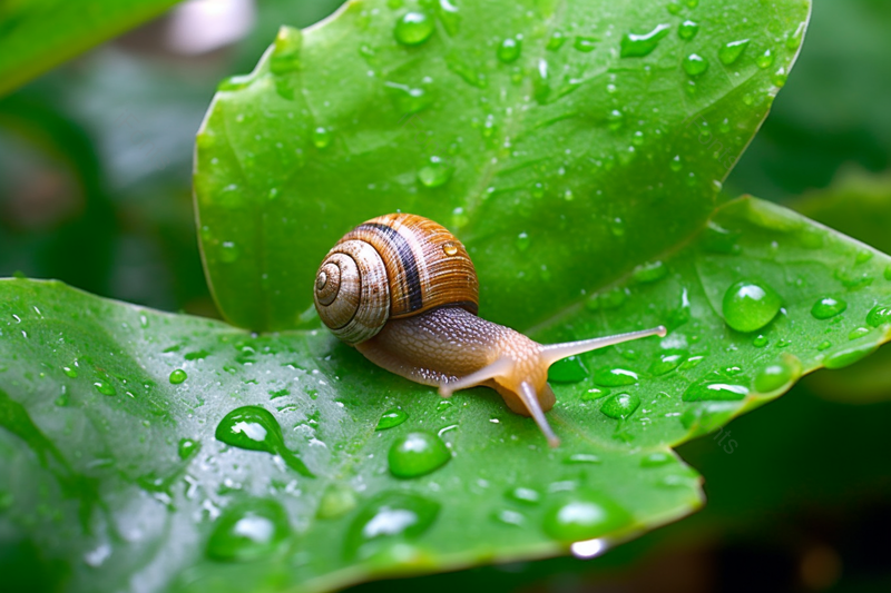 雨水节气后的蜗牛努力前进背景图,高清,摄影图,摄影图片,图片大全,摄影图免费下载